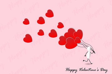 love and heart background vector