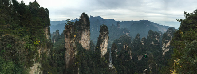 Rock mountains at Zhangjiajie National Park