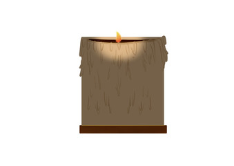 candle on white background