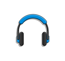 Headphone vector illustration on white isolated background. Audio business concept. for sticker, web, product illustration, etc.