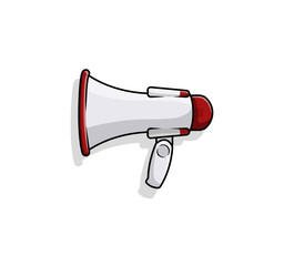 Megaphone or Speaker vector illustration on white isolated background. Audio business concept. for sticker, web, product illustration, etc.