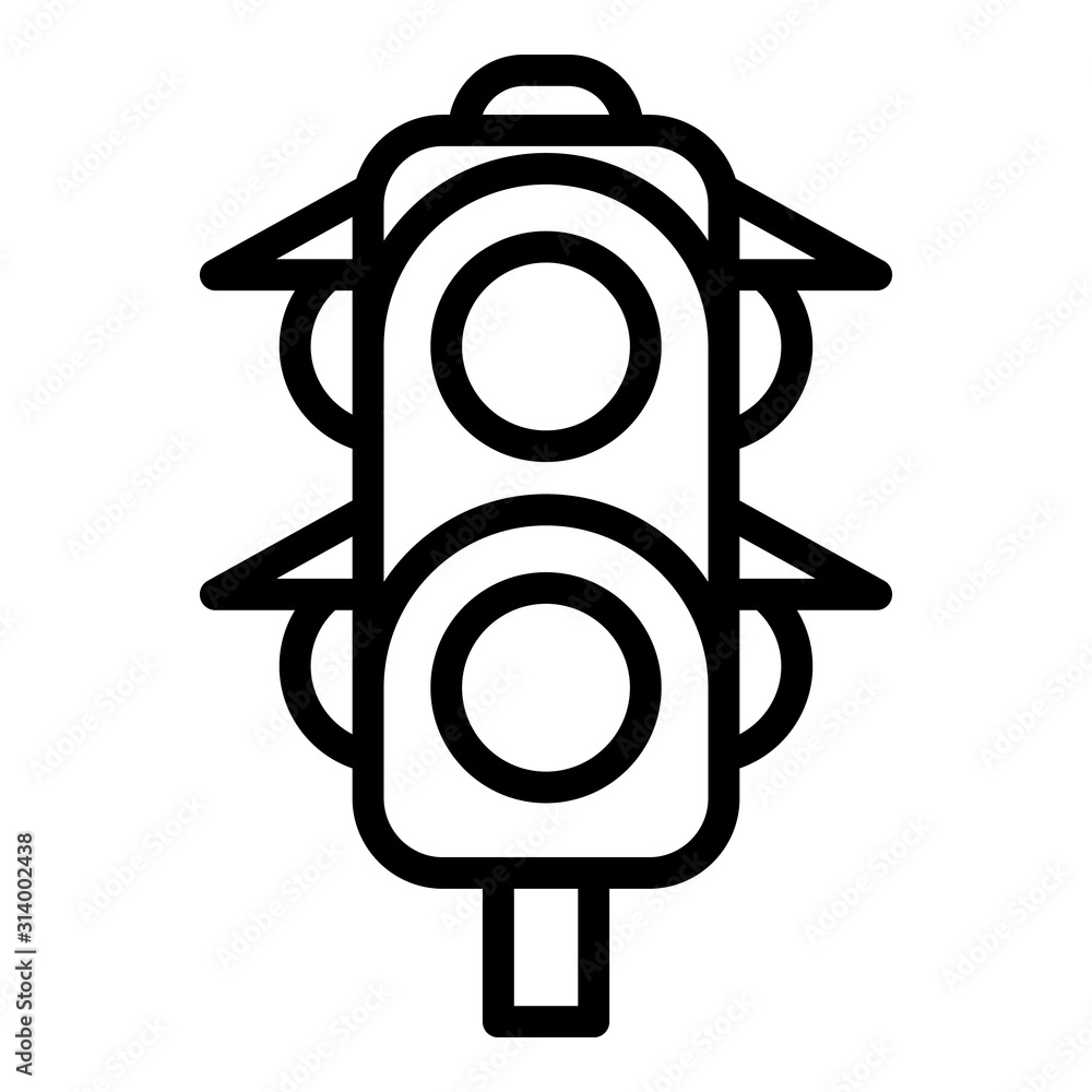Poster traffic lights icon. outline traffic lights vector icon for web design isolated on white background