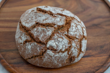 Healthy wholegrain sliced loaf rye bread