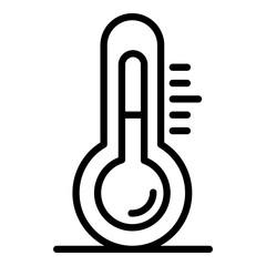 Outdoor thermometer icon. Outline outdoor thermometer vector icon for web design isolated on white background