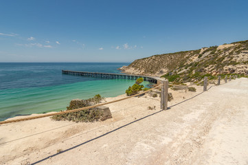 Fototapeta premium Pristine beaches and the rugged coastline of Yorke Peninsula, located west of Adelaide in South Australia