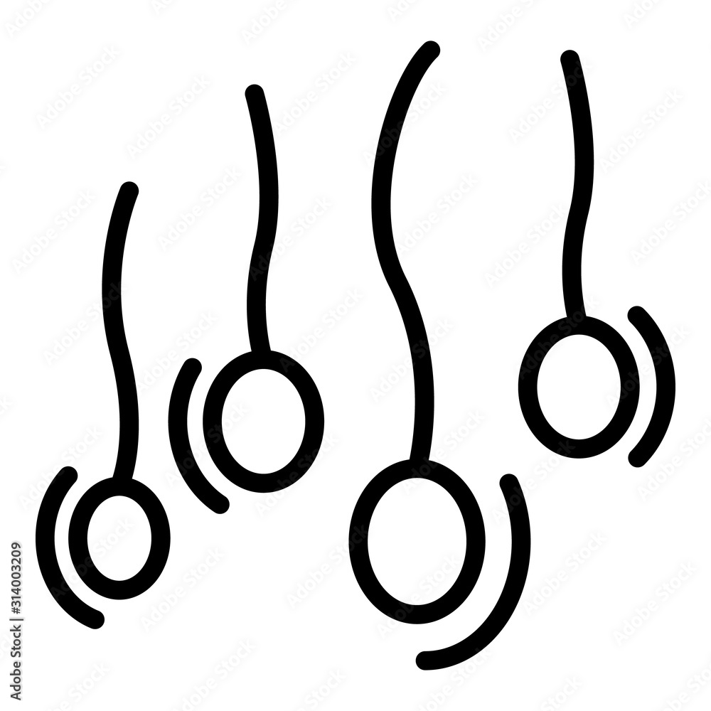Poster man sperm icon. outline man sperm vector icon for web design isolated on white background