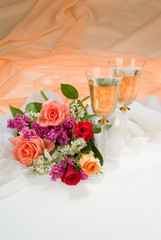 Composityion With Flowers