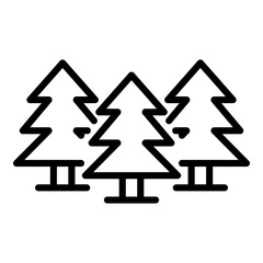 Fir tree forest icon. Outline fir tree forest vector icon for web design isolated on white background