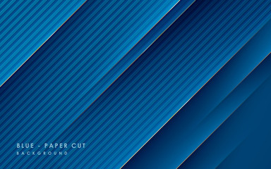 Obraz premium Modern blue abstract background concept with gold line and metal texture