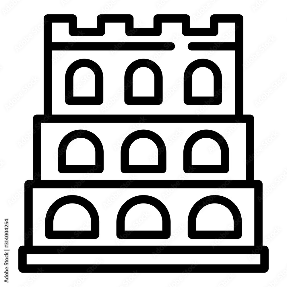 Poster riga castle icon. outline riga castle vector icon for web design isolated on white background
