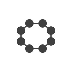 Rhombic sulfur molecular geometry vector icon. filled flat sign for mobile concept and web design. Rhombic sulfur chemical formula glyph icon. Symbol, logo illustration. Vector graphics