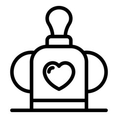 Baby food bottle icon. Outline baby food bottle vector icon for web design isolated on white background