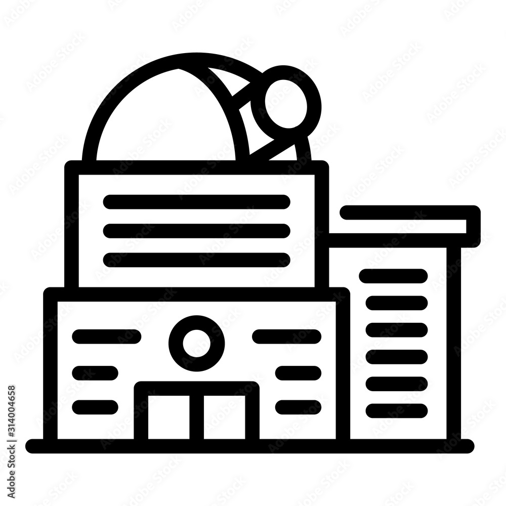 Poster university sky observatory icon. outline university sky observatory vector icon for web design isola