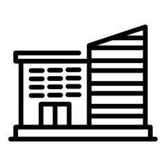 University building icon. Outline university building vector icon for web design isolated on white background