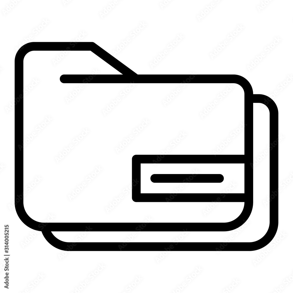 Poster file folder icon. outline file folder vector icon for web design isolated on white background