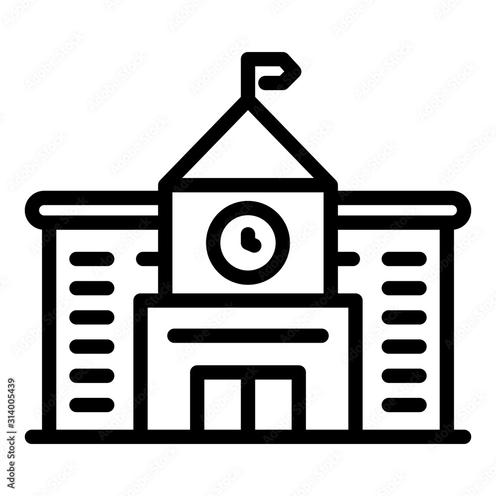 Poster city university building icon. outline city university building vector icon for web design isolated 