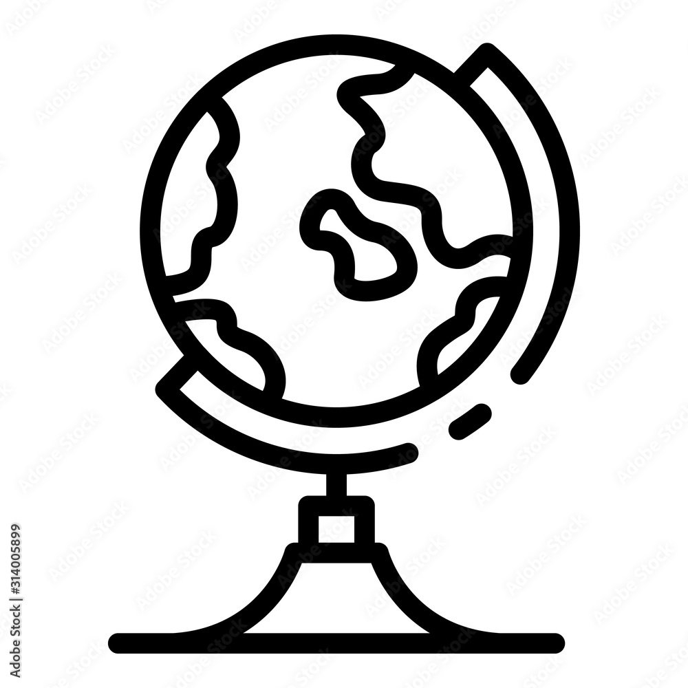 Poster geography globe icon. outline geography globe vector icon for web design isolated on white backgroun
