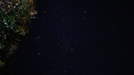 Fototapeta na wymiar Time lapse of galaxies and meteor at night