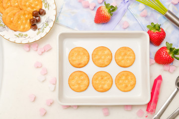 写真素材：手作りのお菓子　バレンタインイメージ　誕生日　プレゼント