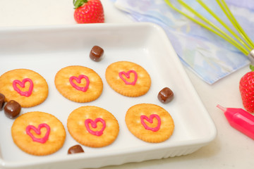 【写真素材】お菓子作り　趣味　手作り　ハート　誕生日　バレンタイン