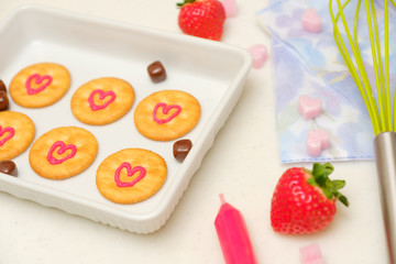 【写真素材】お菓子作り　趣味　手作り　ハート　誕生日　バレンタイン