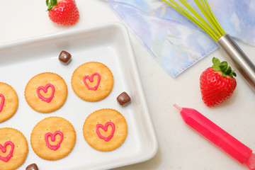 【写真素材】お菓子作り　趣味　手作り　ハート　誕生日　バレンタイン