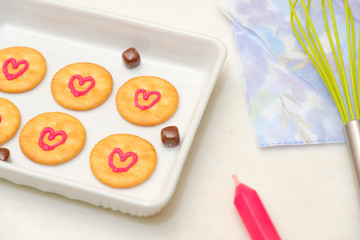 【写真素材】お菓子作り　趣味　手作り　ハート　誕生日　バレンタイン