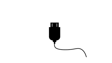 Obraz premium Connector usb icon with cable