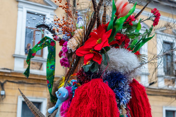 Marmatia Winter Customs and Traditions Festival - Man dressed in pagan traditional costume