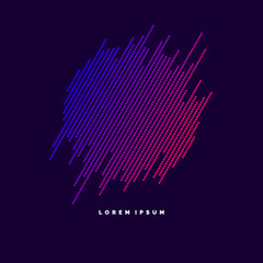 Abstract elements with dynamic lines. Modern vector illustration.