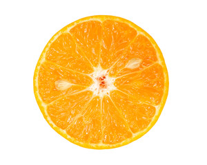 Fresh orange juice isolated on white background,