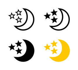 księżyc i gwiazdy ikona