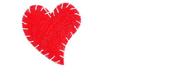 Valentine's day. Red heart on a white background. Isolate. Wallpaper, flyers, invitations, posters, brochures, banners.