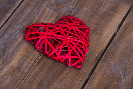 Valentine's day. Red heart on a white background. Wallpaper, flyers, invitations, posters, brochures