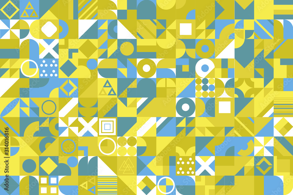 Poster abstract vector pattern design in geometric flat style for web banner, business presentation, brandi