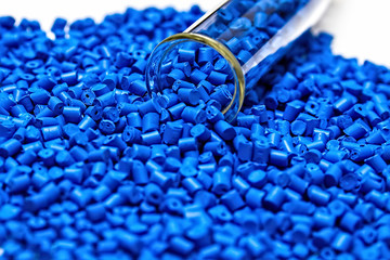 Polymeric dye. Colorant for plastics. Pigment in the granules.