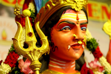 Image of the fierce Hindu goddess, Kali 