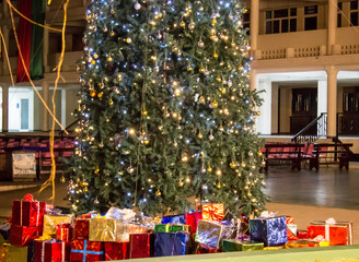 christmas tree and gifts