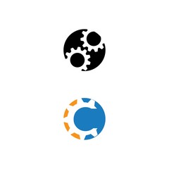 Naklejka premium gear icon logo vector icon