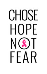 Breast cancer awareness month typography poster design. Vector illustration.