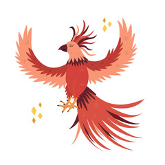 Fototapeta premium Fantastic bird phoenix in a flat style.