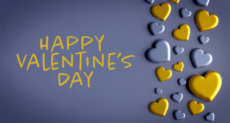 Valentine's day illustration with heart  - 3d rendering