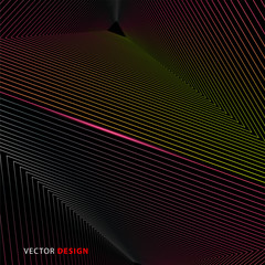 Abstract vector background of geometric and radiant lines. New texture for your design.