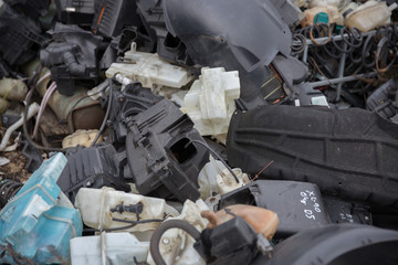 Rescue Services. Car graveyard, repair of auto parts, metal.