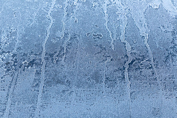 Obraz na płótnie Canvas Frost auf einer Oberfläche, Eiskristalle 