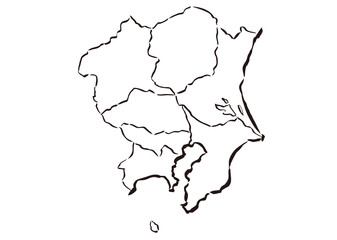 日本地図・関東地方
