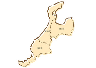 日本地図・北陸地方