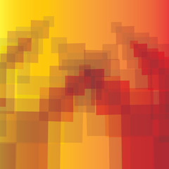 Abstract squares background with orange and yellow color