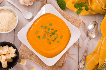 Pumpkin cream soup.