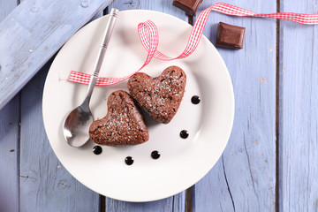 chocolate cake heart shape- february 14